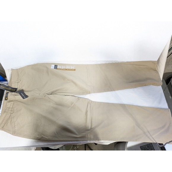 Lee Womens 14 Relaxed Fit Straight Leg Mid Rise Khaki Pants Effortless Wash Wear - Picture 11 of 12